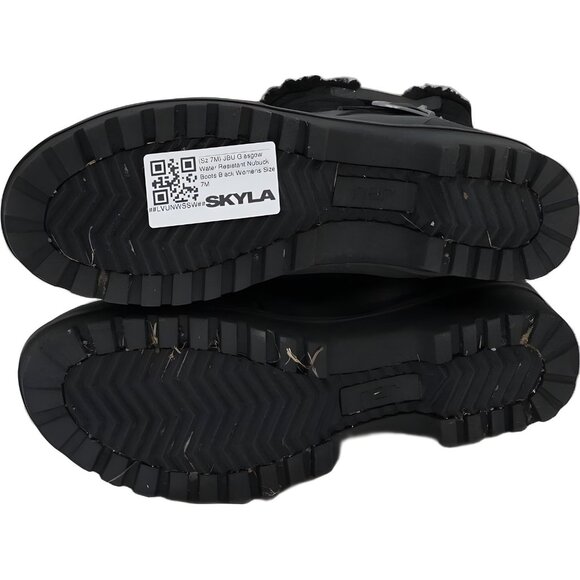 JBU Glasgow Water-Resistant Nubuck Ankle Boots Black Women's US 7M - Picture 6 of 6